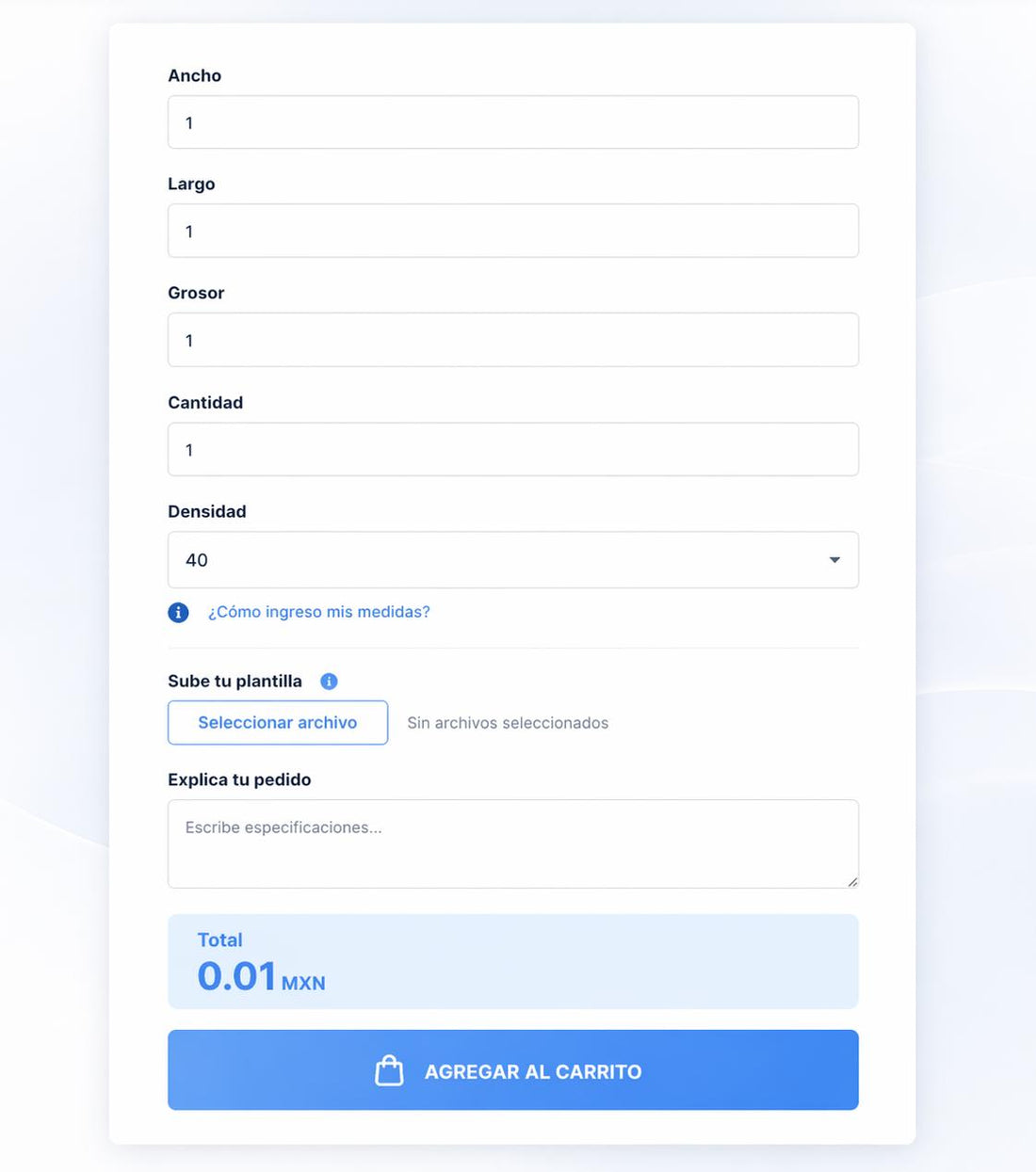 ¿Cómo utilizo el cotizador?